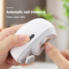 Electric Nail Clippers With Light Automatic Anicure Trimmer Baby Fingernail Toe Scissors Pedicure Polishing Nails Cutter